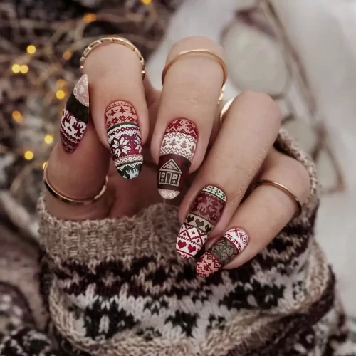 Uñas Decoradas de Navidad