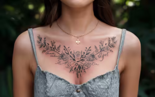 Tatuaje en el Pecho Mujer